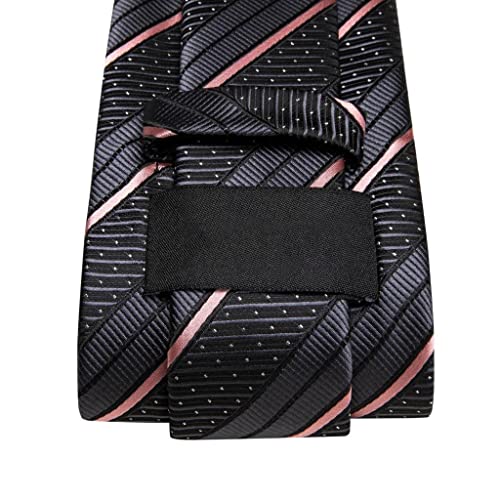 Corbata de seda con rayas para boda y negocios miniatura 5