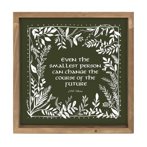 Image of pechpell 11.8 Inch Nursery Wall Decor, Wooden Framed Green Baby Girl Nursery Wall Art with Wreath Sign, Boho Vintage Woodland Nature Themed Kids Room Playroom Table Shelf Decorations for Home