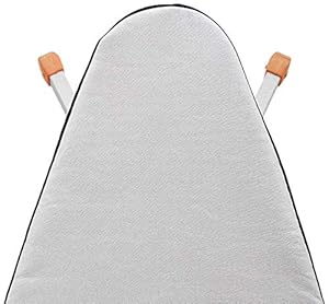 Encasa Homes Ironing Board Cover for Bathla X-Press Ace & Lite Boards with 4 mm Extra Thick Felt Pad - Silver - Heat Resistant Fabric, Protective Insulation from Steam Press, 109x38 cm