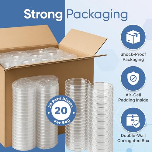 Image of CELLTREAT 100MM X 15MM Petri Dish, SLIPPABLE, STERILE, Clear, 500 /CASE | Clean Handling, Automation Ready, Better Airflow, Even Media, Stable Stacking