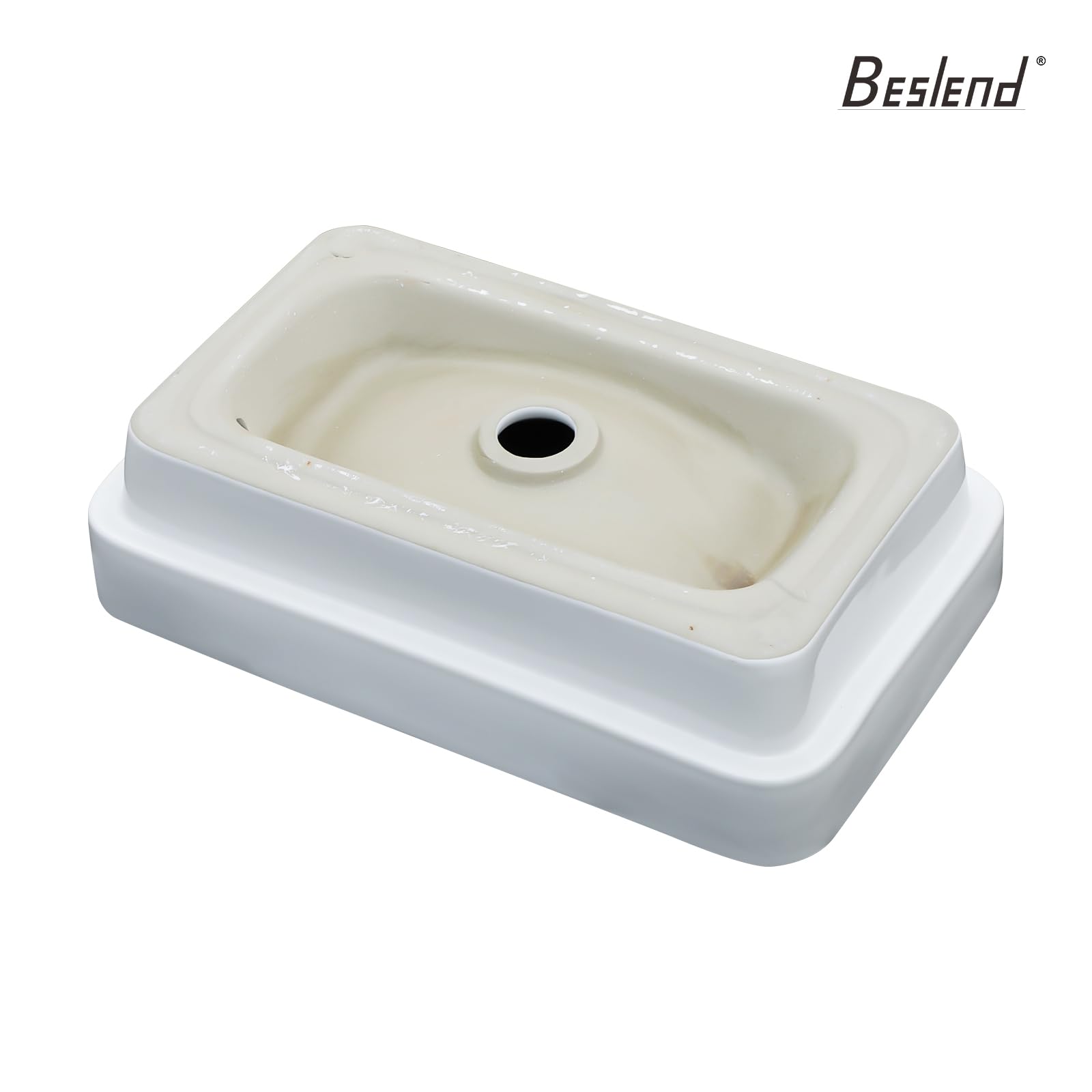 Zlewozmywak nablatowy łazienkowy częściowo wpuszczane zlewozmywaki 19x12 prostokątne białe ceramiczne nowoczesne zlewozmywaki łazienkowe umywalka nad blatem