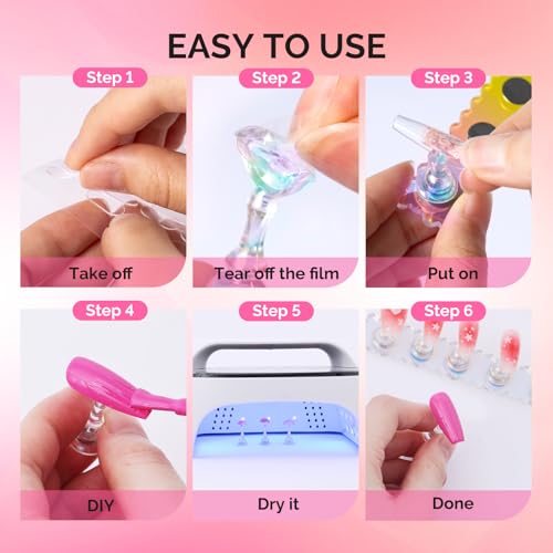 Soporte para uñas MelodySusie con paletas para arte miniatura 6