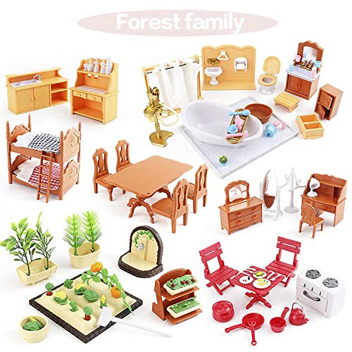 1:12セットシルバニアファミリーに適したキャラクターのおもちゃドールハウスミニベッドルームセットミニリビングルーム家具のおもちゃギフト、bt119
