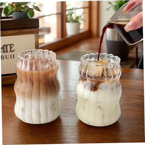 Tasse esthétique transparente pour café glacé et lait de boisson