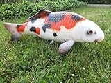 XL Premium Koi lebensgross ca. 65cm Dekofigur Garten Deko Figur Neu