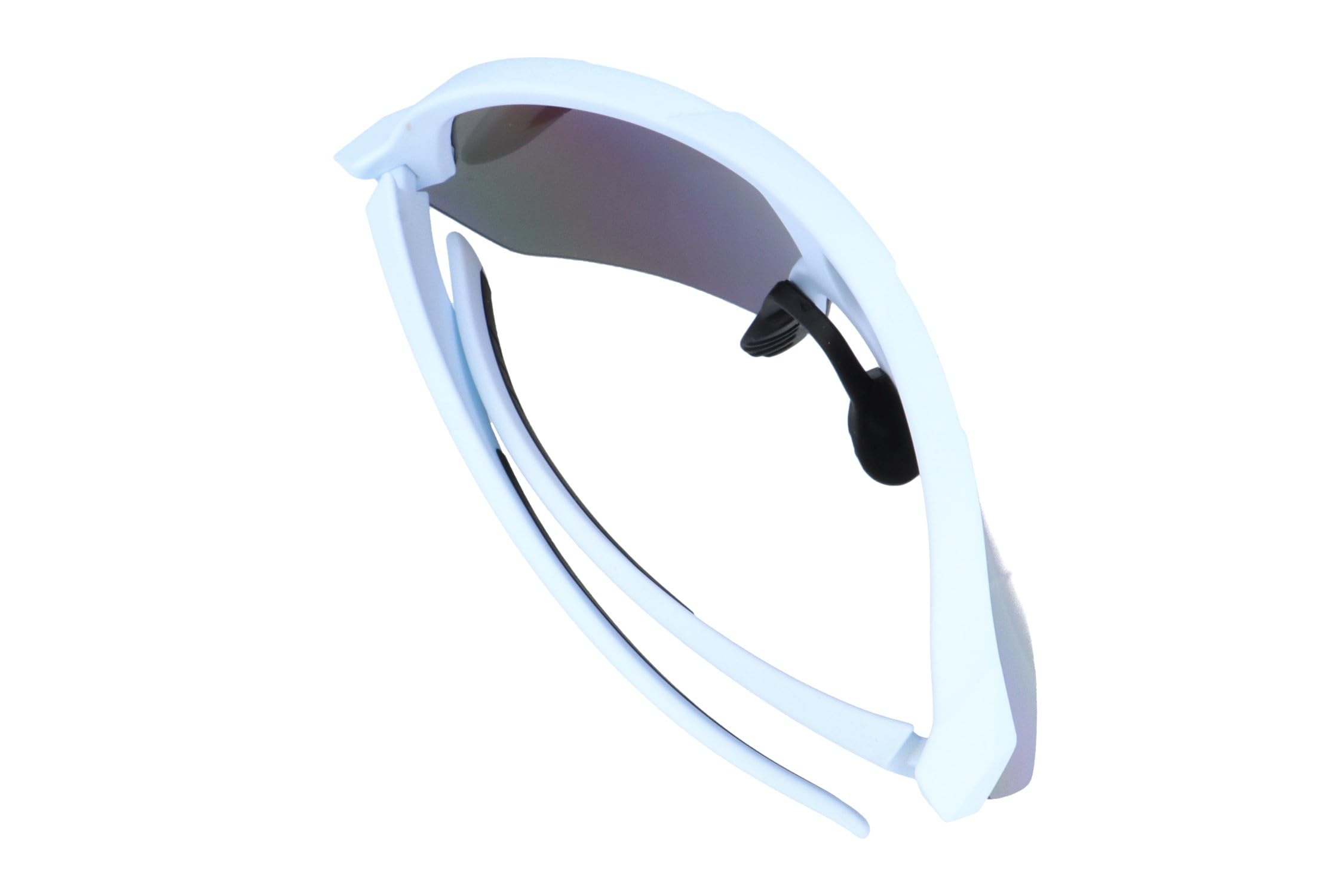 Gamswild WS7138 - Occhiali da sole modello monolastro, per ciclismo, unisex, unisex, colore bianco, rosa, bacca, blu, nero, blu ghiaccio, verde menta, verde oliva