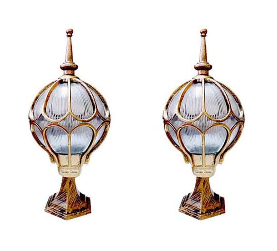 Image of Gate Light Design Aluminium Casting Water Proof Gate lamp E27 Holder Type for Home and Garden Outdoor Lights (ATHASU1)(Pack of 2)