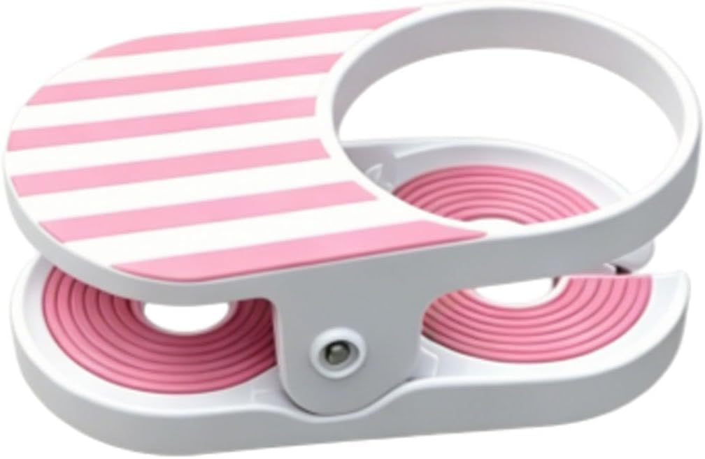 Clip-On Drink Holder - Secure Your Beverage Anywhere, Beach Chair Cup Holder with Clamp,Portable Wine Glass Clamp Holder, Portable Cup Holder for Desk Table Pool Lounge Cruise Outdoor Use (Pink)