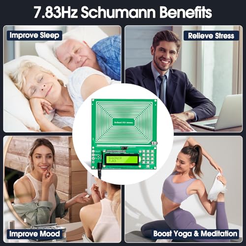 adjustable schumann resonance generator 001hz-20khz  healing frequency generator rife machine 783hz sleep aid stress relief relaxation meditation amp yoga enhancer usb powered