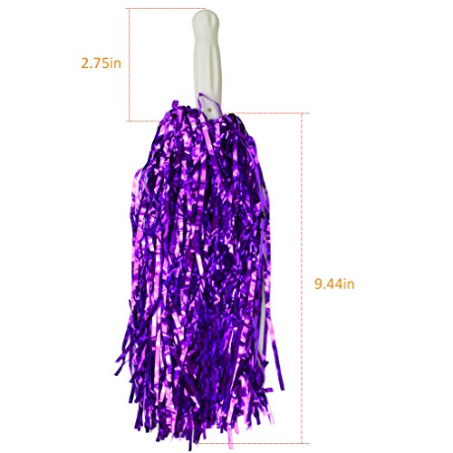 Image of baotongle 12 PCS Cheerleading Squad Spirited Fun Poms Pompoms Cheer Costume Accessory for Party Dance Sports