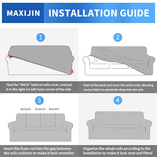 Sofa-Bezug MAXIJIN Super Stretch Couch Bezug für 2-Sitzer Couch