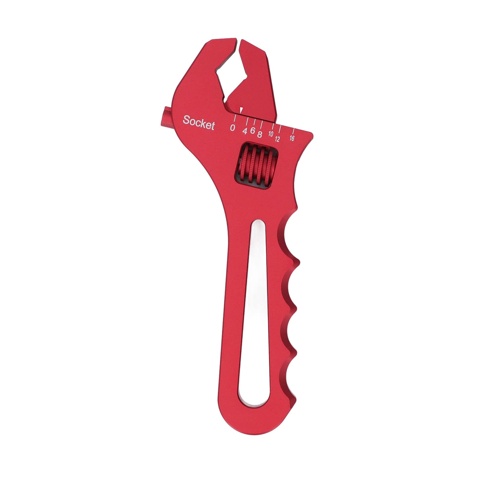 SIXRUN Llave de Montaje, Llave de Montaje de Manguera Ajustable de Aluminio 6061 AN3 AN16, Ajuste de Tamaño con una Sola Mano, Mandíbula en V para Accesorios de 6 Lados, para Espacios Reducidos,