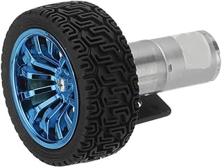 Moteur réducteur DollaTek 25GA370 DC 12V 130rpm avec support de montage et roue
