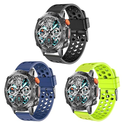 Bracelet 22mm silicone pour montre Lige ST19 et ESFOE