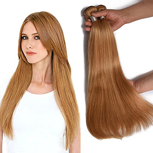QSFY Hair Straight Human Hair for Women 9A Brazilian Raw Remy Hair Bundles Double Weft 3 Bundles (22"24"24")