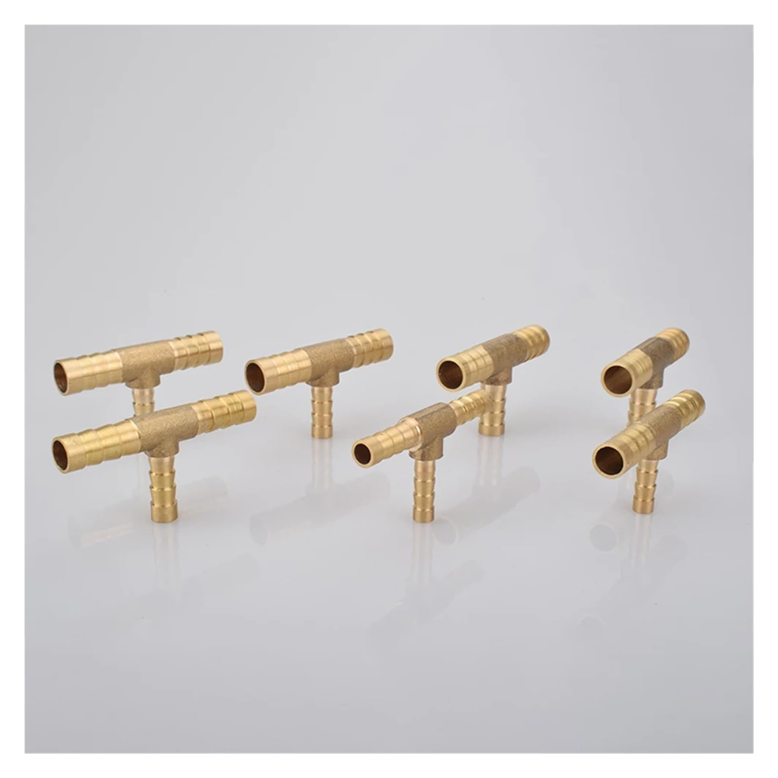 Revive Furniture 4 5 6 8 10 12 14 16 19 mm Równy redukcyjny wąż trójnikowy 3-drożny mosiężny łącznik rurowy łącznik rozdzielający adapter woda gaz olej(19-19-19MM_5 PCS)