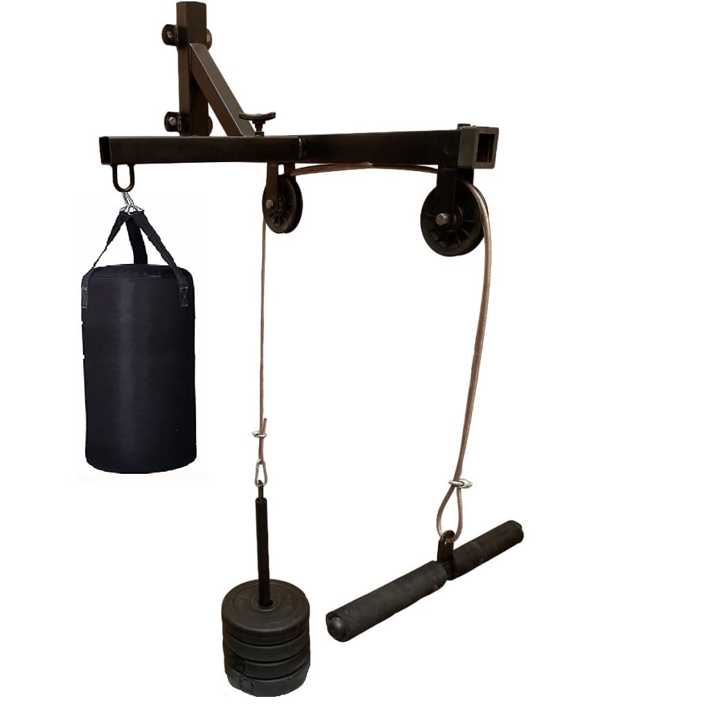 VENOM Wall Mounted With Double Pulley Pull Up Bar with 55 Kg. Holding