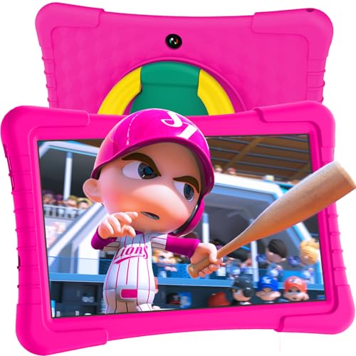 YOBANSE Kids Tablet, 10 inch Tablet for Kids, Android 13 Children Tablet with 3GB RAM 64GB ROM, WiFi, Bluetooth, Dual Camera, 1280 * 800, 8001mAh Battery, Toddler Tablet with Parental Control(Pink)