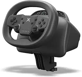 DOYO Racing Wheel - 270° Wireless Gaming Steering Wheel for PC with Linear Trigger and Dual-Vibration Motors, Bluetooth Connectivity for Switch, PS4, PS3, iOS & Android Mobile Phones