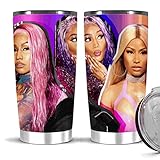 Stainless Steel Insulated Tumbler Vacuum 20 Oz 30oz Nicki Glass Minaj Christmas Mug Gift Friends Event Bottle Iced Or Hot Coffee Tea Wine Water Frappe Cocktail Suitable