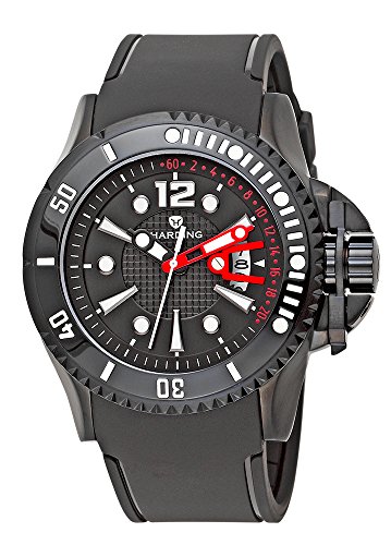 Montre Aquapro Harding ha0301 en acier avec bracelet caoutchouc noir