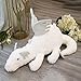 JoyJive Snow Dragon Stuffed Animal, 24in Dragon Pterosaur Plush Toy with Tiny Wings, Lovely Pterosaur Doll Pillow, Dinosaur Stuffed Animal for Baby Kids (White)