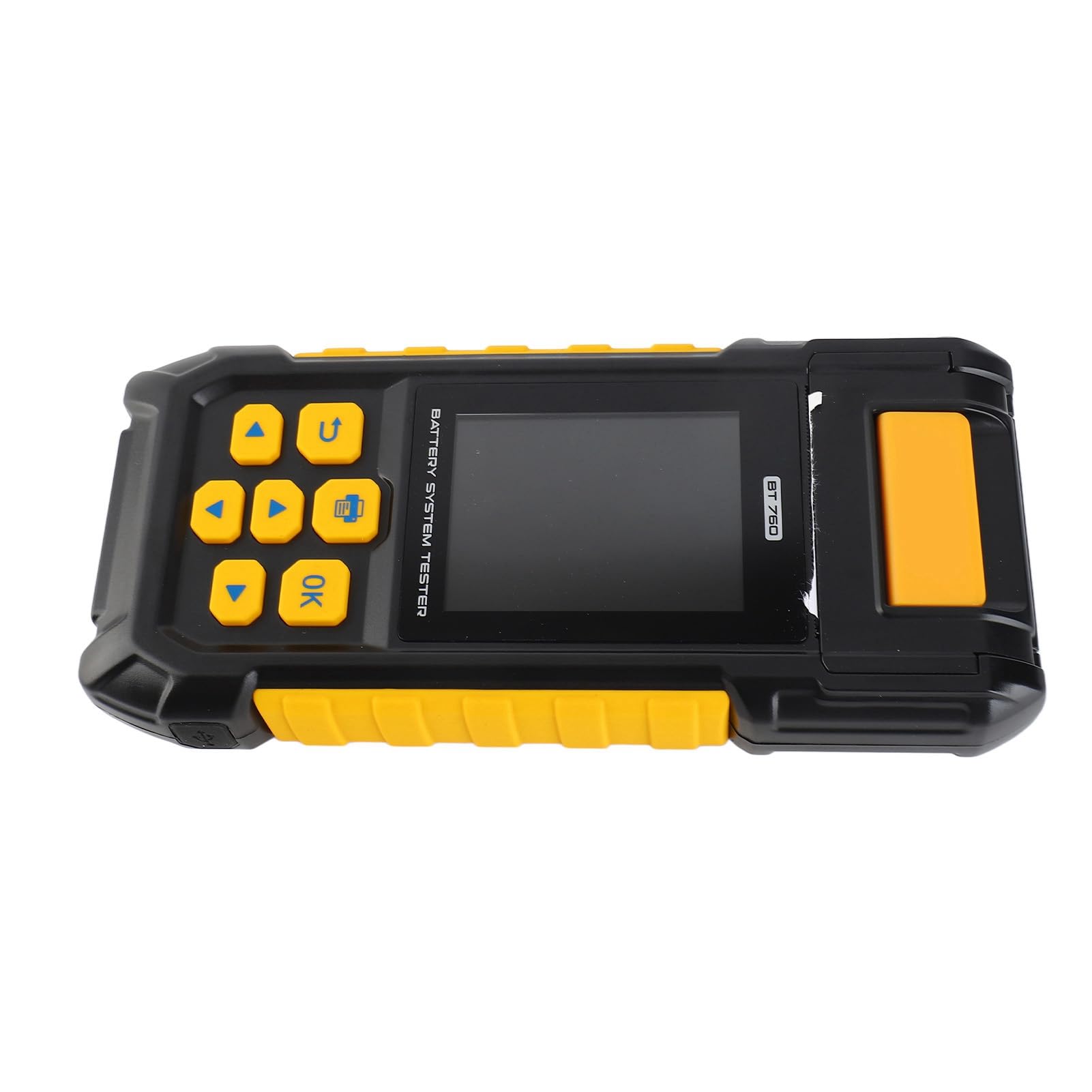 Tester Batteria Auto 12V, Analizzatore Batteria Digitale Auto con Stampante Integrata, per Batterie Al Gel AGM Normali, Supporto Multilingue, capacità di Carico 100-3000 CCA