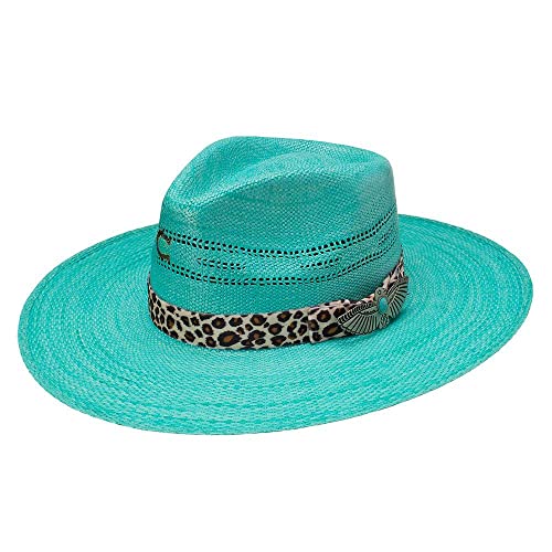 Charlie 1 Horse Hats Womens Csrtmw-3436Tq Charlie 1 Horse Right Meow 3 3/4` Straw Fashion Hat Xl Turquoise #TOP11