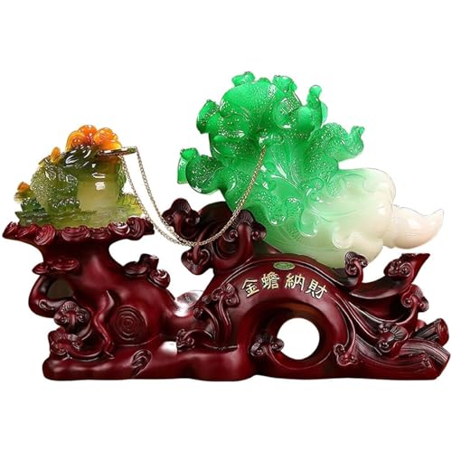 Statue Feng Shui crapaud d'or en résine de 53cm - 2