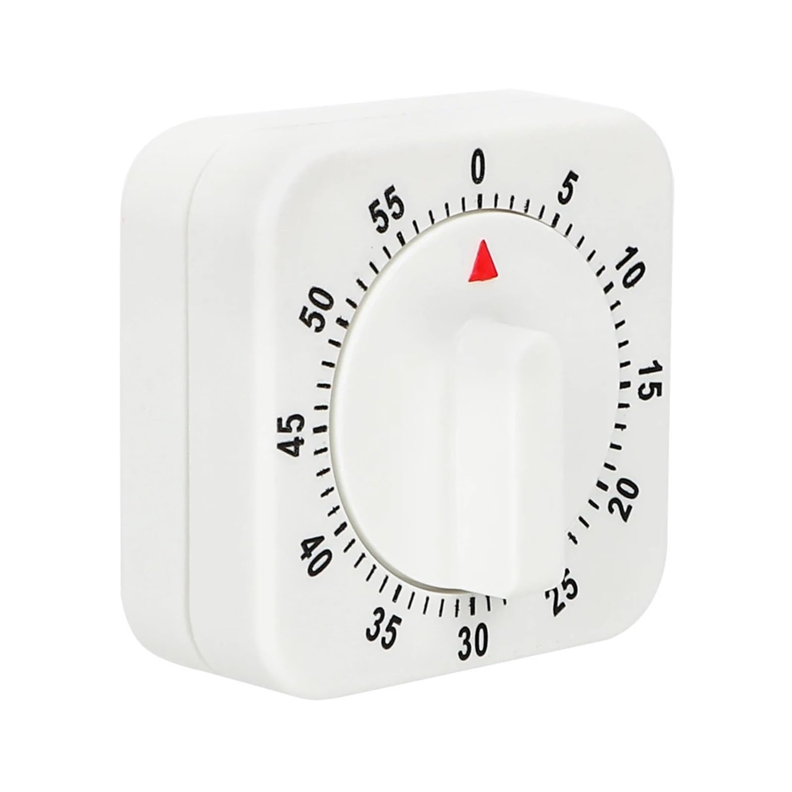 60 Minutes Kitchen Timer Countdown Alarm Reminder Mechanical Cooking Tools White Square Reliable Efficient