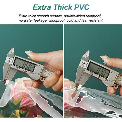 Bâche transparente en PVC 0.5mm imperméable avec œillets pour couverture extérieure - 3