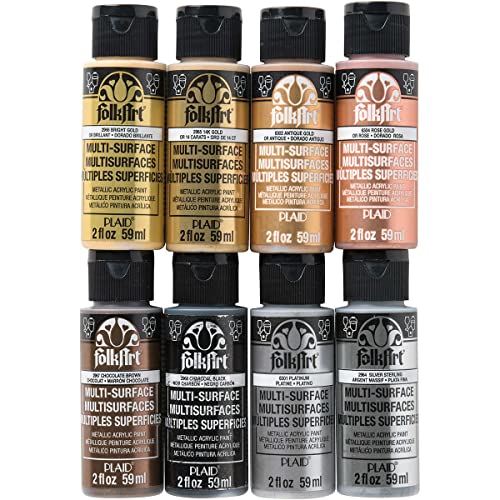FolkArt Metallic Acrylic Craft Paint Set...