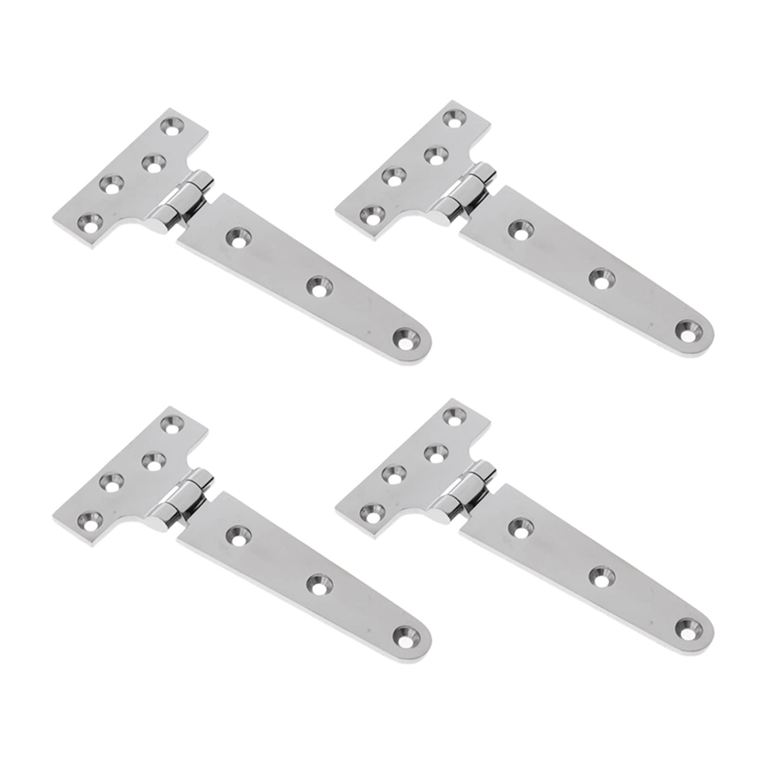 Bisagras 4 piezas Grado marino 316 Puerta de acero inoxidable Bisagra for escotilla Barco/Hardware for yates Superficie altamente pulida Profesional 4 pulgadas