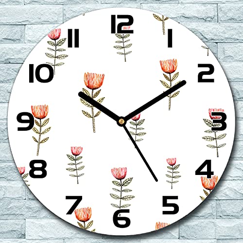 Horloge en Verre de Securite Impression Moderne 30 cm