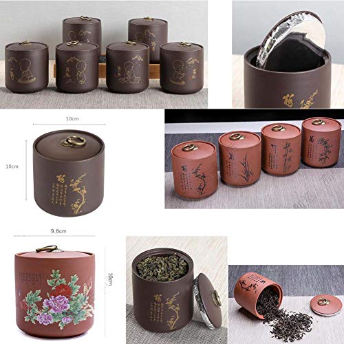 Black Temptation Jarra de té sellada Caddy Accesorios de Lata de té de cerámica Café, A03 - Imagen 3