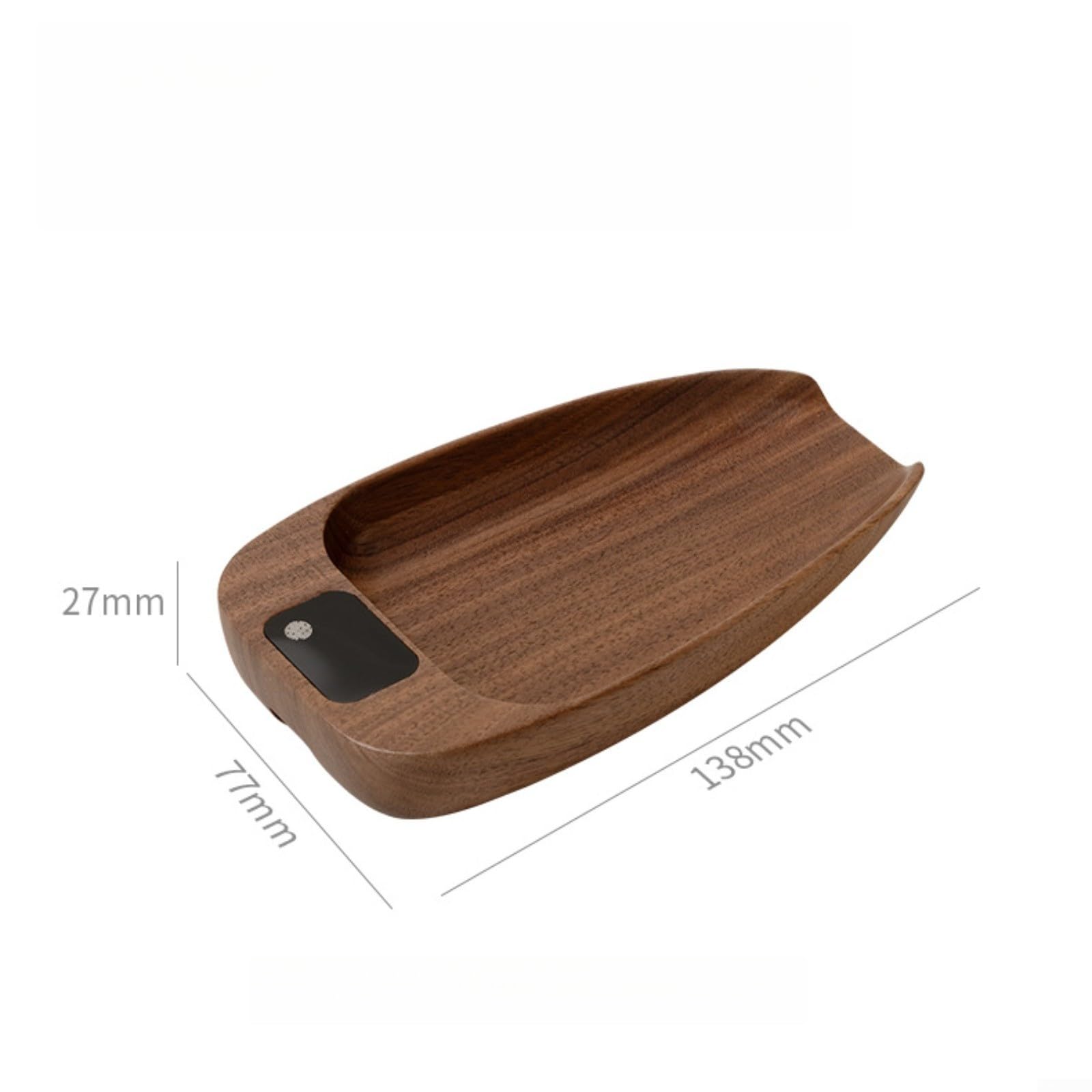 Báscula digital de café de madera de nogal para espresso, precisión de 0,1 g, rango de medición 0,3 – 200 g, indicador LED, operación con un botón, compacta para viajes y hogar,