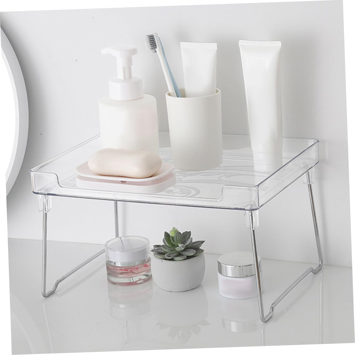 Organisateur de Porte-épices 2 Pièces en Acier Inoxydable Pliable