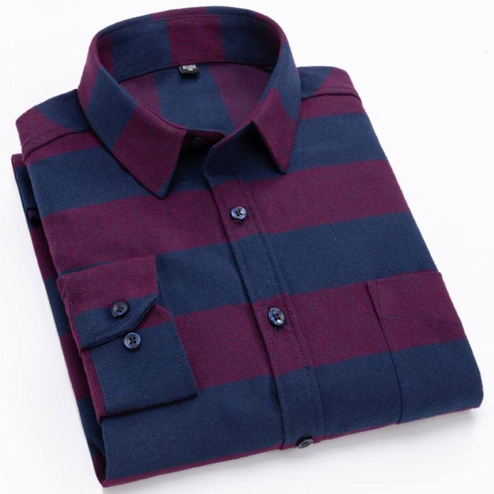 Camicia In Cotone A Maniche Lunghe Da Uomo,Camicia Casual Da Uomo A Maniche Lunghe, Camicia A Quadri In Flanella Di Cotone A Maniche Lunghe Da Uomo Con Taschino Sul Petto Camicia In Cotone Caldo Ves