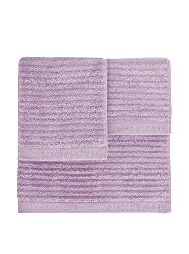 Devota & Lomba Rayas, Algodón, Lila, 35.00x35.00x5.00 cm