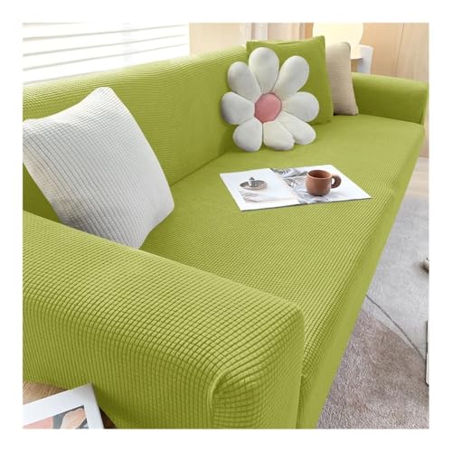L字型ストレッチソファカバー モジュラーデザイン 1/2/3/4人掛けリビングルーム用 グリーングラス サイズL (185 230 cm) 丈夫で 保護