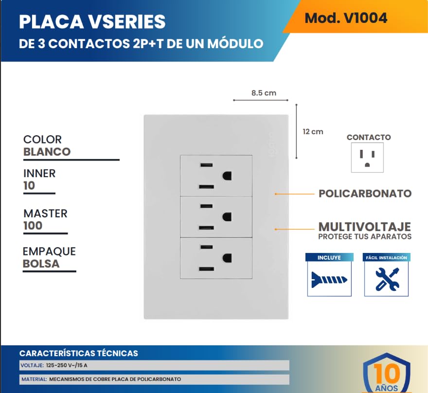Contactos eléctricos Voltech 6 Imagen adicional