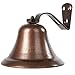 WMM Hanging Bell Dinner Bell Outdoor Bell Bracket Mount Wall Bell Indoor Rope Bell Ship/Boat/Nautical/Door/School/Reception/Home/Church Bell(Copper)