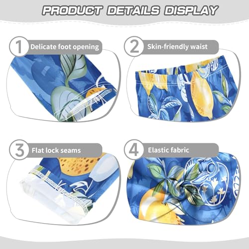 Bolaz Toddler Girls Leggings Printed Yoga Pants Leggings Watercolor Lemon for Kids3