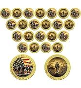 YGLLSSY 24Pcs Veteran Army Challenge Coin Gold Battlefield War Commemorative Coin Thank You Coins...