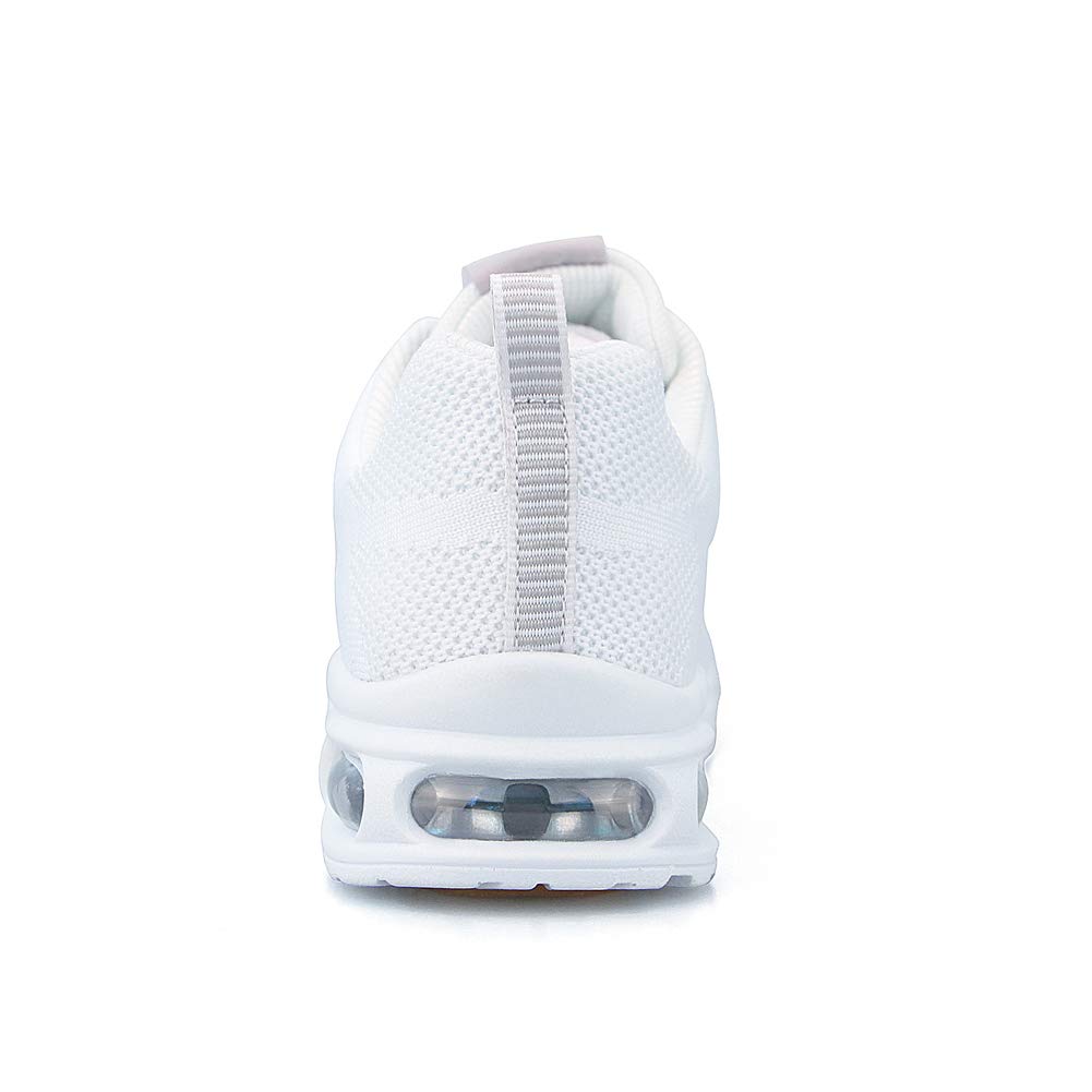 Baskets Femmes Chaussures de Running Respirantes pour Femme Chaussures de Sport pour Femme Athlétiques Légères Lacer Plat Noir Bleu Rose 35-44 EU - 4