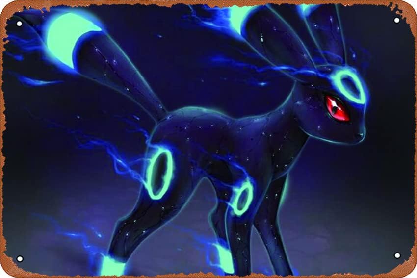 Póster de paraguas azul retro de hojalata para decoración de pared, letrero de metal, 8 x 12 pulgadas