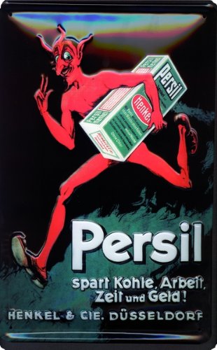 Preisvergleich Produktbild Schild Alu Artdeco Persil Teufel 300x200mm