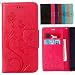 Produktbild Yiizy handyhülle für ASUS Zenfone Go ZB500KL Hülle, Ameise Entwurf PU Ledertasche Klappe Beutel Tasche Leder Haut Schale Skin Schutzhülle Cover Stehen Kartenhalter Stil Bumper Schutz (Rose Rot)