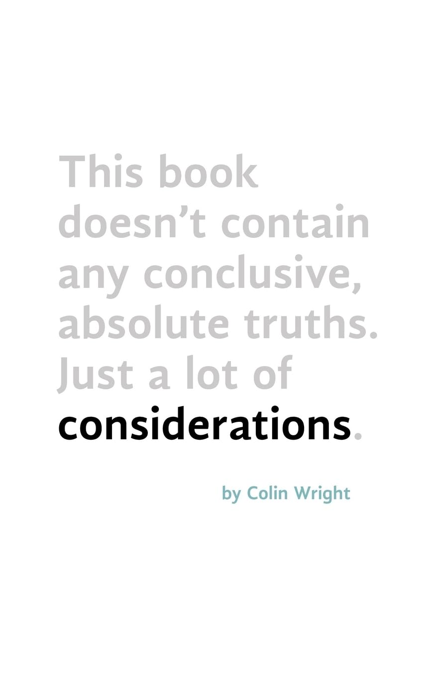Considerations Paperback – October 28, 2014