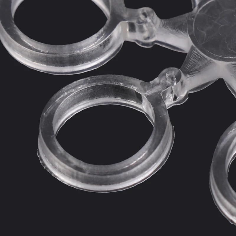 90 piezas anillas transparentes para cebo de carpa miniatura 4